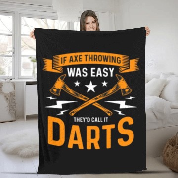 Discover If Axe Throwing Was Easy Bullseye Axe Thrower Fleece Blankets