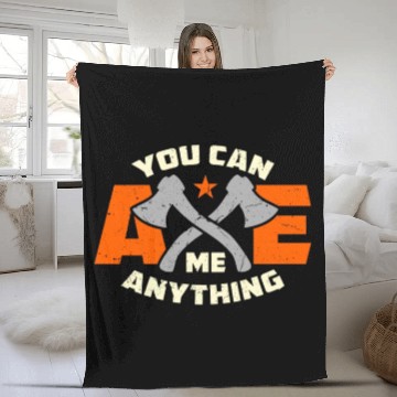 Discover Axe Throwing You Can Axe Me Bullseye Axe Thrower Fleece Blankets