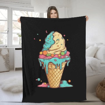 Discover Ice Cream Dreams Fleece Blankets