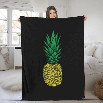 Discover Pineapple tropical sweet Fruit Fleece Blankets