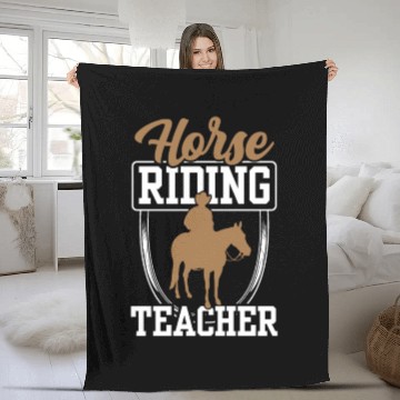 Discover Horse Riding Teacher Equestrian Rider Lover Fleece Blankets