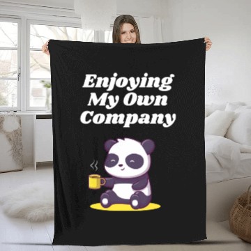 Discover Enjoying My Own Company Sarcastic Introvert Sarcas Fleece Blankets