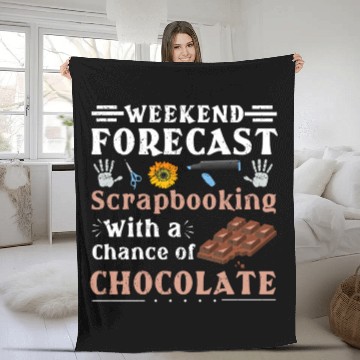 Discover Scrapbooker Gift Weekend Forecast Scrapbooking Fleece Blankets