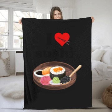 Discover I Love Sushi Gifts For Sushi Lovers Fleece Blankets