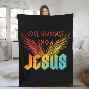 Discover Cool Grandmas Know Jesus Fleece Blankets