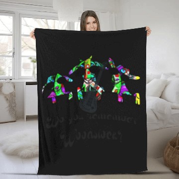 Discover Hippie Goats playing guitar remembering Woodstock Fleece Blankets