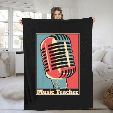 Discover Music Teacher Poster Fleece Blankets