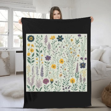 Discover Wild summer flowers Fleece Blankets