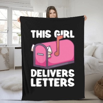 Discover Postal Worker Mail Lady Mail Carrier Postal Fleece Blankets