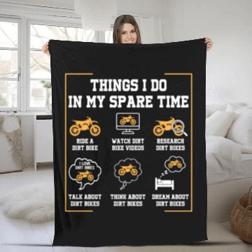 Discover Dirt Bike Racing Motorcycle Ride Mudding Motocross Fleece Blankets