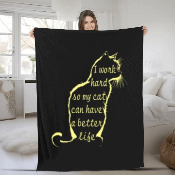 Discover work for a cat Fleece Blankets