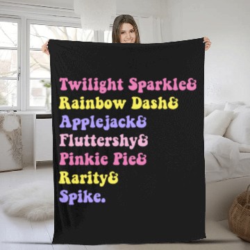 Discover Twilight Sparkle& Rainbow Dash& Applejack Fleece Blankets