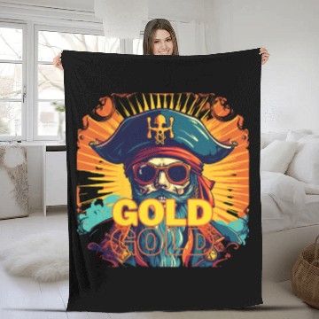 Discover Hunt for Gold with Fierce Pirate Fleece Blankets