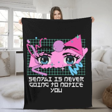 Discover Senpai Is Never Going to Notice You Anime Funny Ma Fleece Blankets
