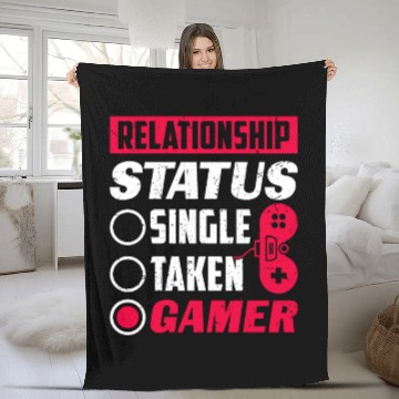 Discover Relationship Status Gamer Lover Gaming Video Game Fleece Blankets