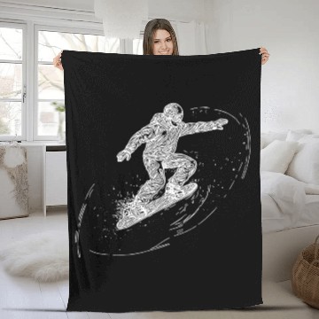 Discover Direction Tal Snowboarding Crass Snowboard Style Fleece Blankets