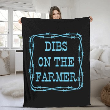 Discover Dibs On The Farmer Funny Farming 1 Copy Fleece Blankets