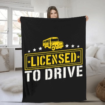 Discover School Bus Driver Vintage I Have Enough Kids Said Fleece Blankets
