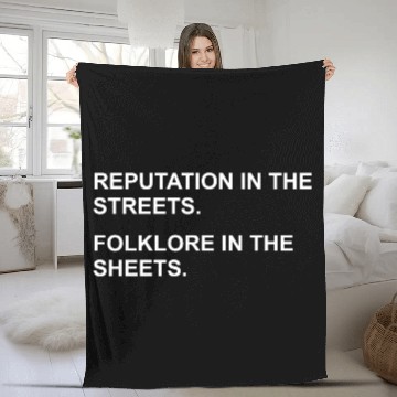 Discover REPUTATION IN THE STREETS. FOLKLORE IN THE SHEETS. Fleece Blankets