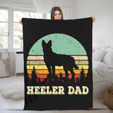 Discover Australian Cattle Dog Red Blue Pet Heeler Dad Cute Fleece Blankets