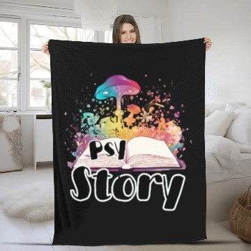 Discover Psy Story A Psychedelic Journey Through the Pages Fleece Blankets