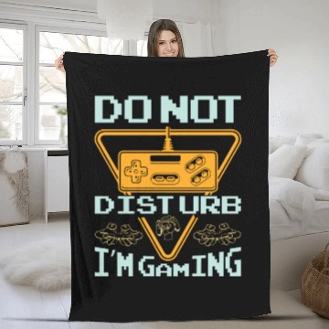 Discover Do not disturb I'm gaming Fleece Blankets