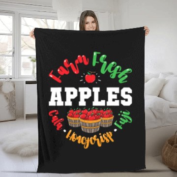 Discover Apple Picking Farmer Fall For Toddlers Kids Women Fleece Blankets