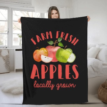 Discover Apple Picking Farm Fresh Apples Farmer For Kids Fleece Blankets