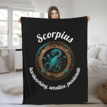 Discover Scorpius Zodiac Sign Scorpio Astronomy Fleece Blankets
