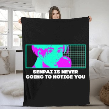 Discover Senpai Is Never Going to Notice You Anime Funny Ma Fleece Blankets