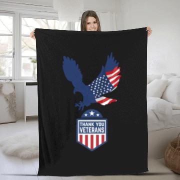 Discover Happy Memorial Day Thank you Veterans American Fleece Blankets