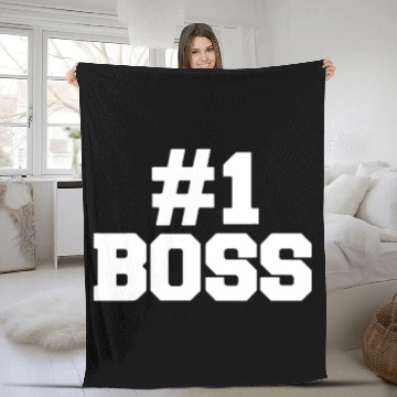 Discover Number one boss Fleece Blankets