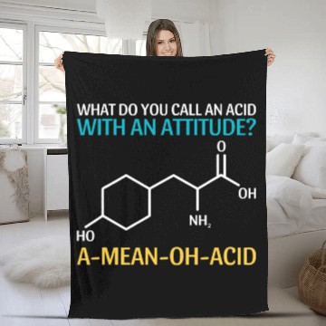 Discover Funny Retro Vintage Science Chemistry Teacher Fleece Blankets