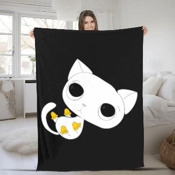 Discover black white kittens 04 Fleece Blankets