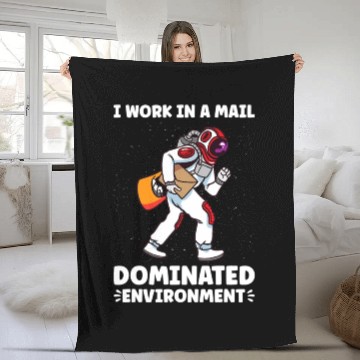 Discover Postal Worker Mail Lady Mail Carrier Postal Fleece Blankets