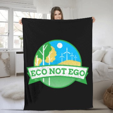 Discover Eco not ego Save planet Earth Fleece Blankets
