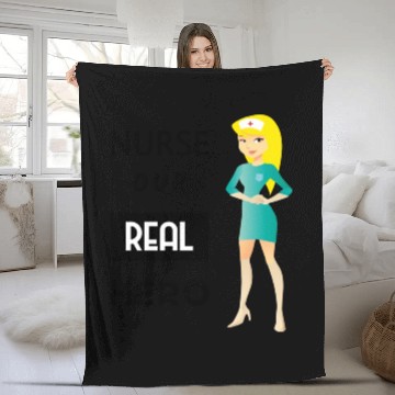 Discover Nurse Aur Real Hero Cartoon Fleece Blankets