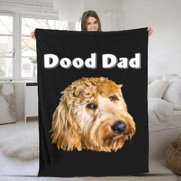 Discover Dood Dad Goldendoodle Fleece Blankets