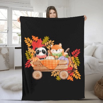 Discover Autumn Friends Fleece Blankets