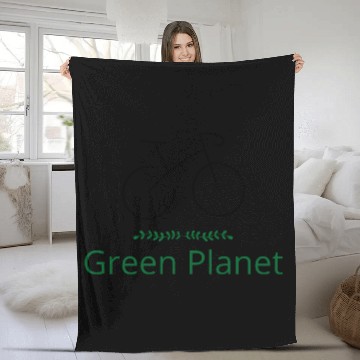 Discover Green Planet Fleece Blankets