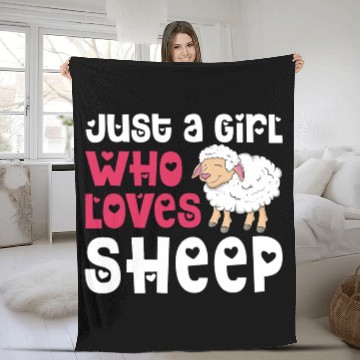 Discover Cool Sheep For Women Girls Lamb Lover Sheep Fleece Blankets