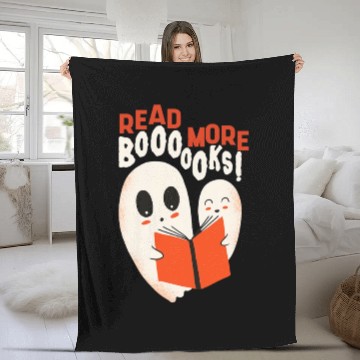 Discover Cute BOO Read More Book Librarian English Teacher Fleece Blankets