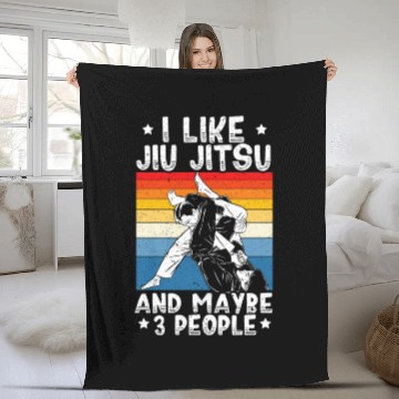 Discover Jiu Jitsu BJJ Martial Arts MMA Combat Fighting Fleece Blankets