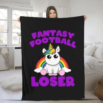 Discover Fantasy Football Loser Fleece Blankets Funny Fantasy