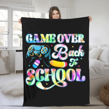 Discover Funny Game Over Teacher Kids Video Game Back To Fleece Blankets