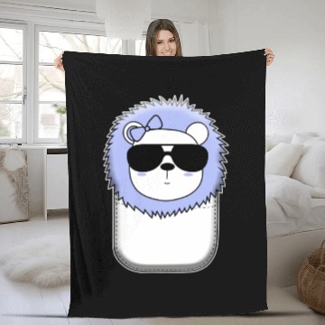 Discover Cute Lion In The Pocket Pocket Kittens Cats Cat Fleece Blankets