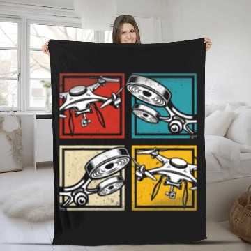 Discover Drone Lover Funny Aerial Photography Expert Drone Fleece Blankets