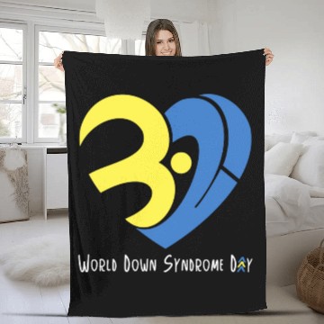 Discover Love World Down Syndrome Awareness Day Love 3 Fleece Blankets