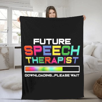 Discover Future Speech Therapist Speech Pathologist Slp Fleece Blankets
