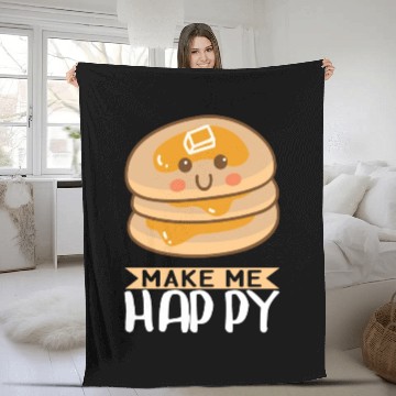Discover Pancakes Make Me Happy I Kids I Children s Fleece Blankets